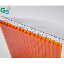 4mm Twin Wall Polycarbonate Hollow Sheet Decorative Plastic Wall Covering Sheets For Greenhouse Making Material